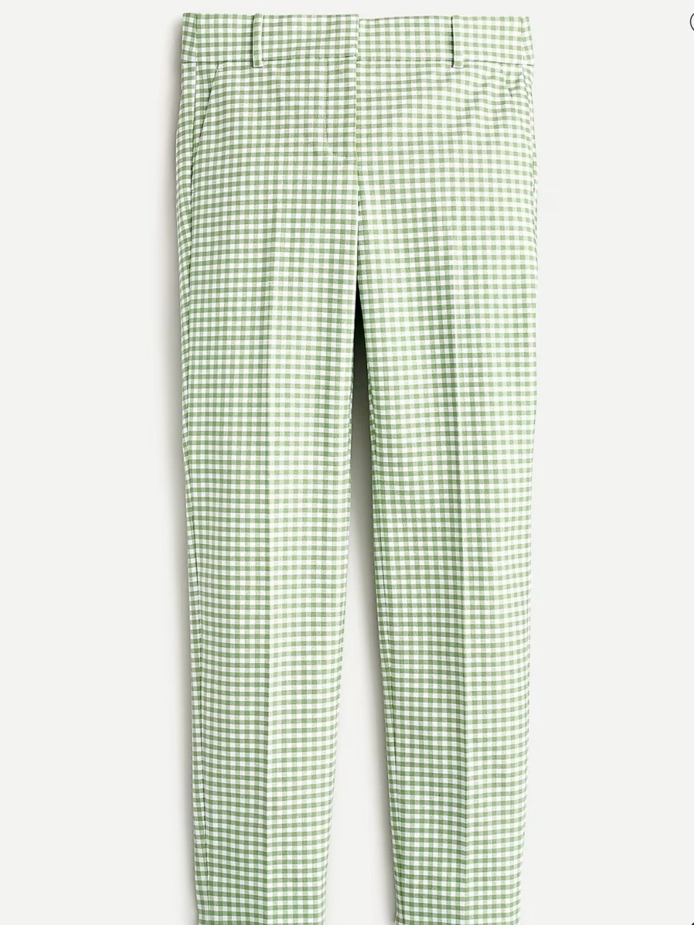 J. Crew Green and White Gingham pants